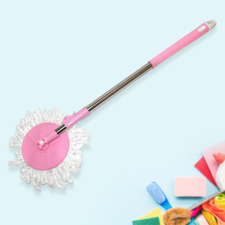 0842 Home Cleaning - Stainless Steel 360 Degree Rotating Pole Microfiber Mop Rod Stick - Trendex