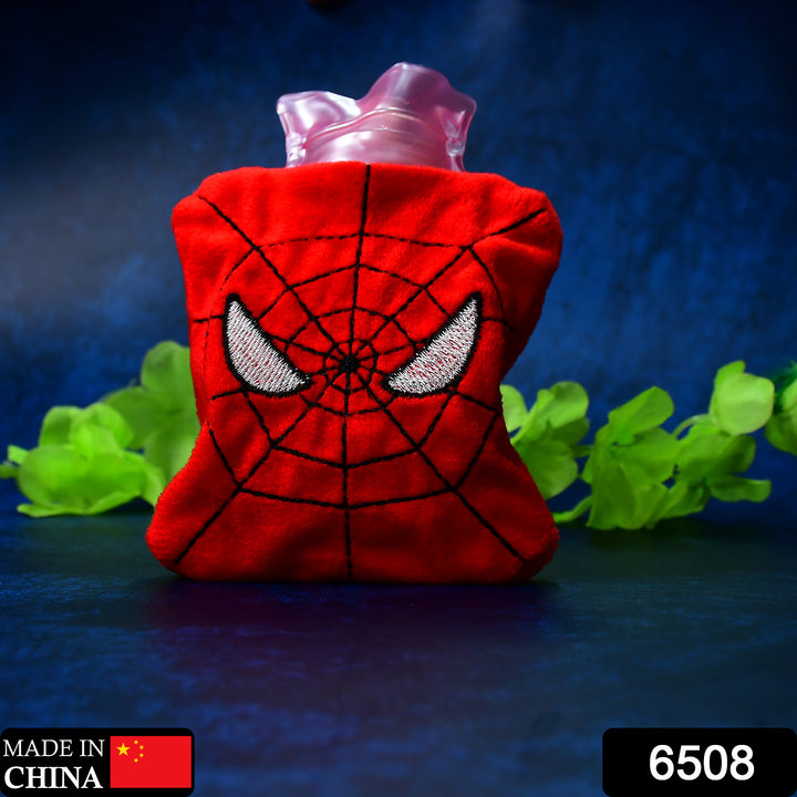 6508 Spiderman Small Hot Water Bag With Cover For Pain Relief Neck Shoulder Pain And Hand Feet Warmer Menstrual Cramps. - Trendex