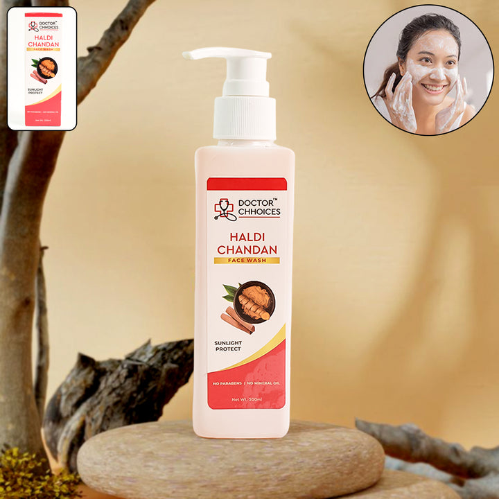 Doctor Chhoices Haldi Chandan Face Wash 200 Ml (1 Pc) - Trendex