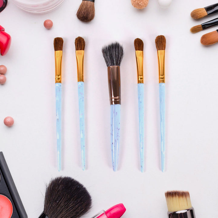 5pc Makeup Brush Tools Kit (5 Pcs Set  Mix Color) - Trendex