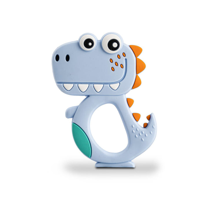 Silicone Dinosaur Teether For Baby (1 Pc  Mix Design  Color) - Trendex