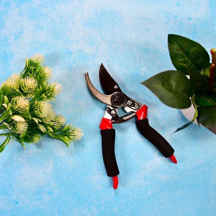 9082 21cm Red Garden Shears Sharp Cutter Pruners Scissor Pruner. - Trendex