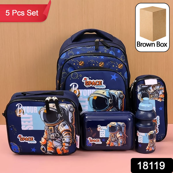 5 In 1 School Bag Includes Lunch Bag 14 Inch School Bags Water Bottle  Pencil Case In Box Packing (1 Set  Mix Color)) - Trendex