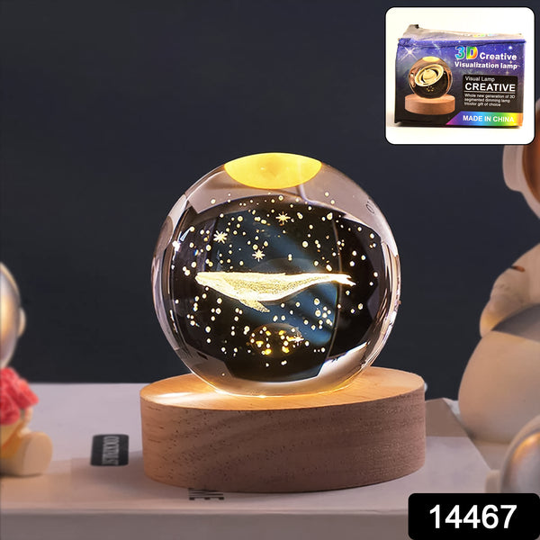 Fish 3d Crystal Ball Lamps With Base (1 Pc) - Trendex