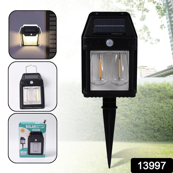 18w Solar Wall Double Lights  Lamp With 2 Modes  Motion Sensor (1 Pc) - Trendex