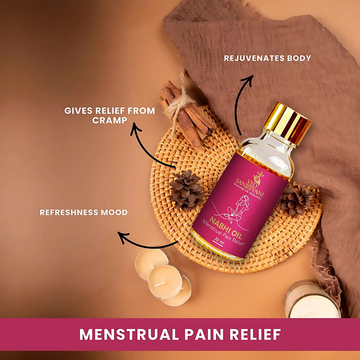 Ved Sanjeevani Nabhi Oil For Menstrual Pain Relief (30ml  1 Pc) - Trendex