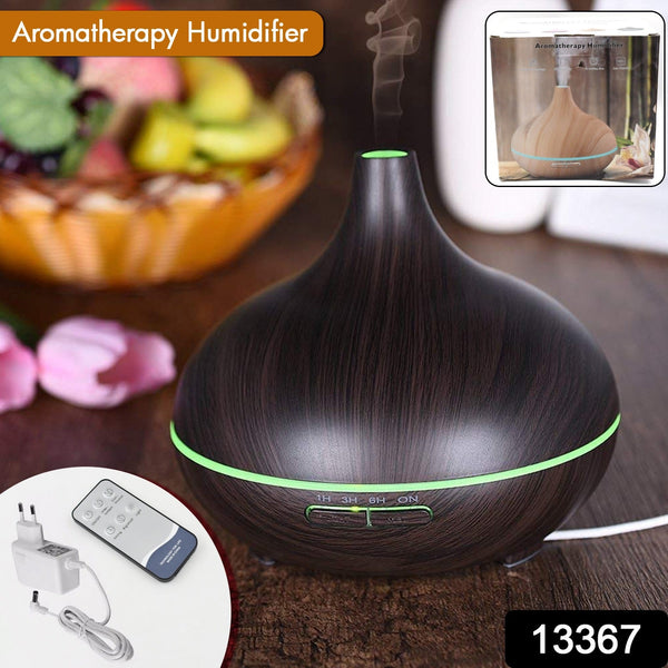 Aromatherapy Humidifier With 7 Colourful Led Light Change (500 Ml Capacity  With Remote) - Trendex