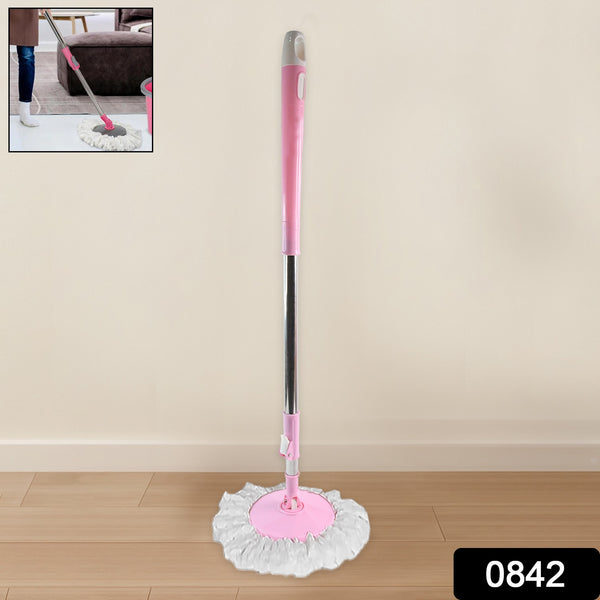 0842 Home Cleaning - Stainless Steel 360 Degree Rotating Pole Microfiber Mop Rod Stick - Trendex