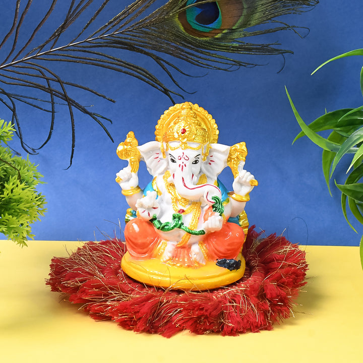 Lord Ganesha Idol  Ganpati Statue  Ganpatii Bappa Showpiece For Gifts (1 Pc) - Trendex