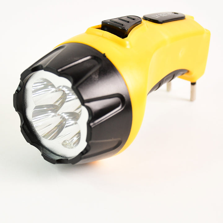 Rechargeable Led Torch Flashlight  High-power Handheld Emergency Light With Built-in Plug - Trendex