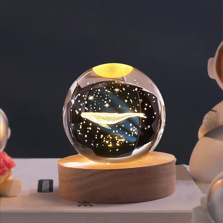 Fish 3d Crystal Ball Lamps With Base (1 Pc) - Trendex