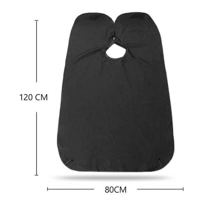 6027 Black Beard Apron Hair Clippings Catcher Grooming Bib - Trendex