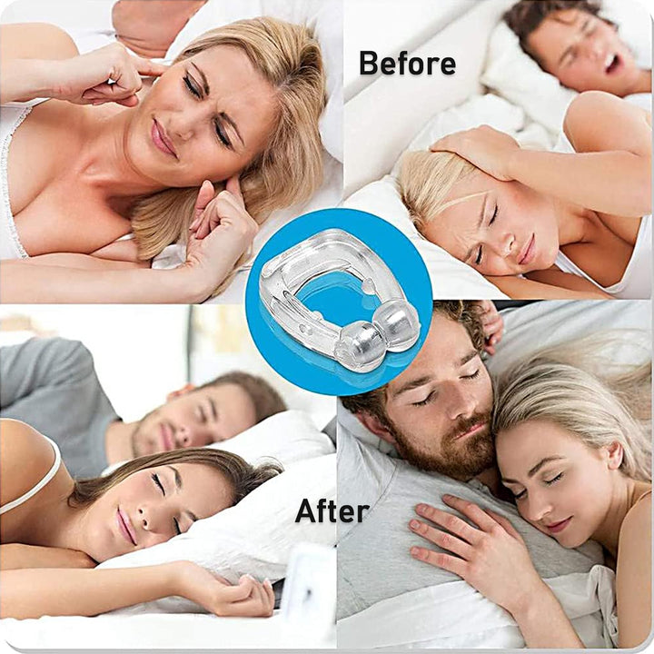 0349 Anti Snore Device For Men And Woman Silicone Magnetic Nose Clip For Heavy Snoring Sleeper Snore Stopper Anti Snoring Device (1 Pc) - Trendex