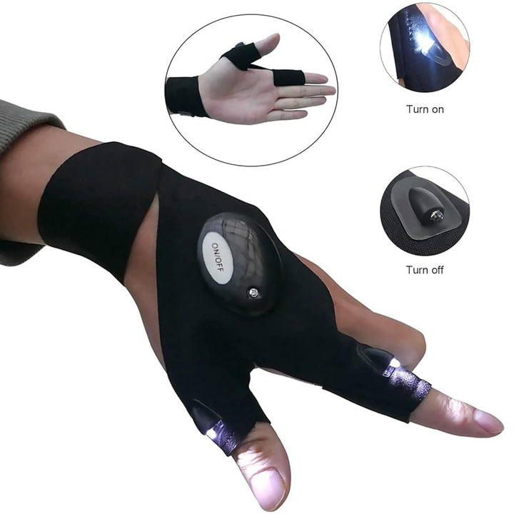 Led Flashlight Gloves Gifts For Men (Hand Gloves Light  1 Pair) - Trendex