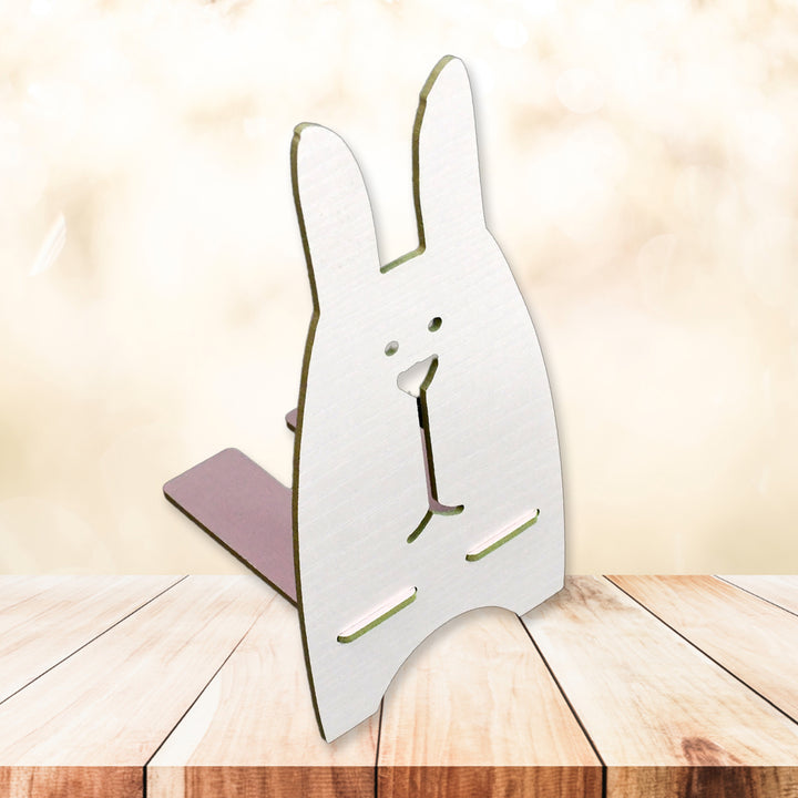 Wooden Cute Lovely Rabbit Design Mobile Stand (1 Pc) - Trendex