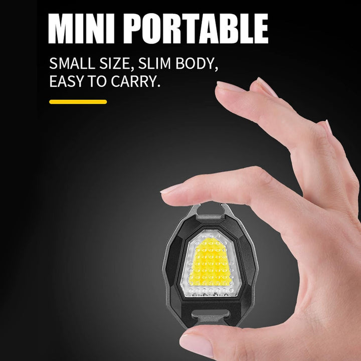 4543 Portable Triangular Shaped Emergency Camping Flashlight With Cigarette Lighter Lumens Rechargeable Waterproof Portable Led Light Camping Keychain 6lighting Modes With Strong Magnet 3 Color Lighting For Travel Camping Walking - Trendex