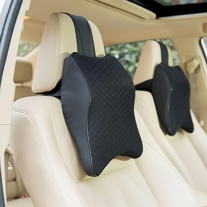 8595 Car Neck Pillow Car Neck Headrest Pillow Memory Foam Car Accessories Cushion Car Seat Head Support Neck Protector Car Seat Neck Pillowfor Driving (1 Pc) - Trendex