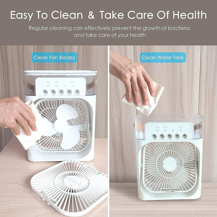 Portable Air Conditioner Fan 7 Color Changing Light (Big  1 Pc) - Trendex