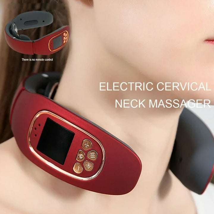 3 Heads Smart Electric Neck And Back Pulse Massager (1 Pc) - Trendex