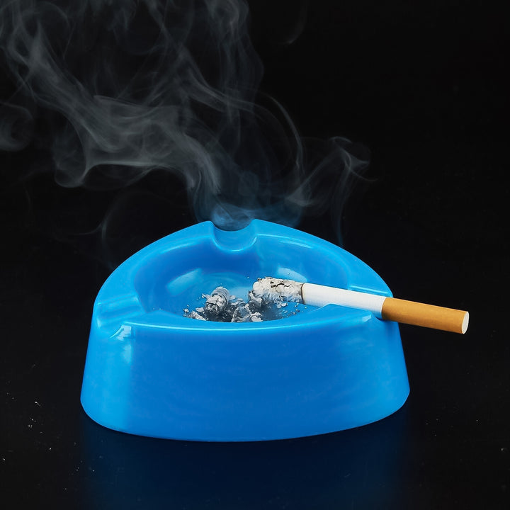 Heavy Duty Plastic Ashtray (Mix Color  1 Pc) - Trendex