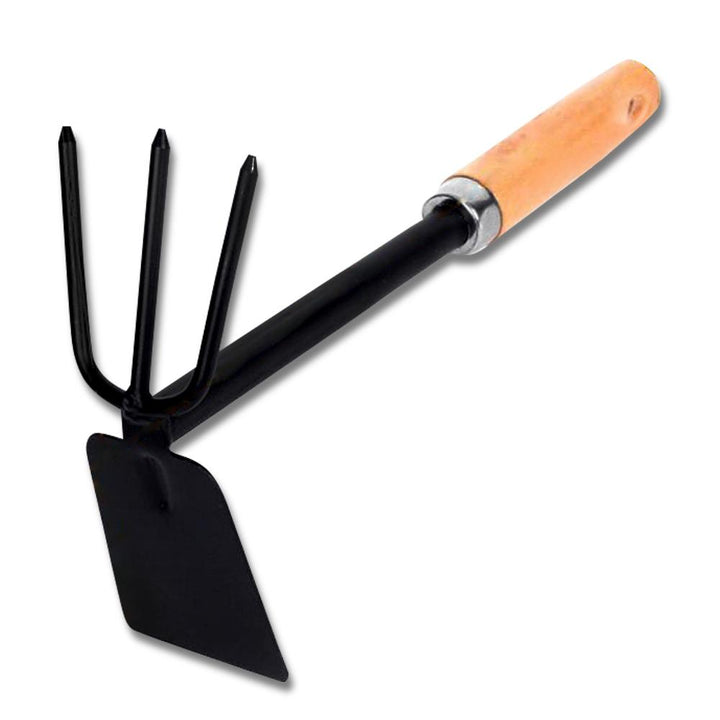 1578 2 In 1 Double Hoe Gardening Tool With Wooden Handle - Trendex
