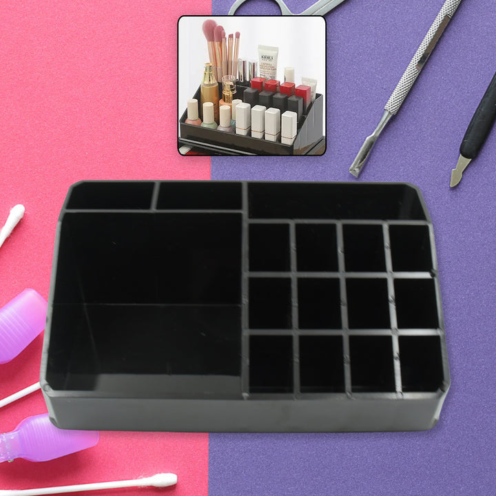 6092 Cosmetic Organiser 16 Compartment Cosmetic Makeup Storage Organiser Box - Trendex