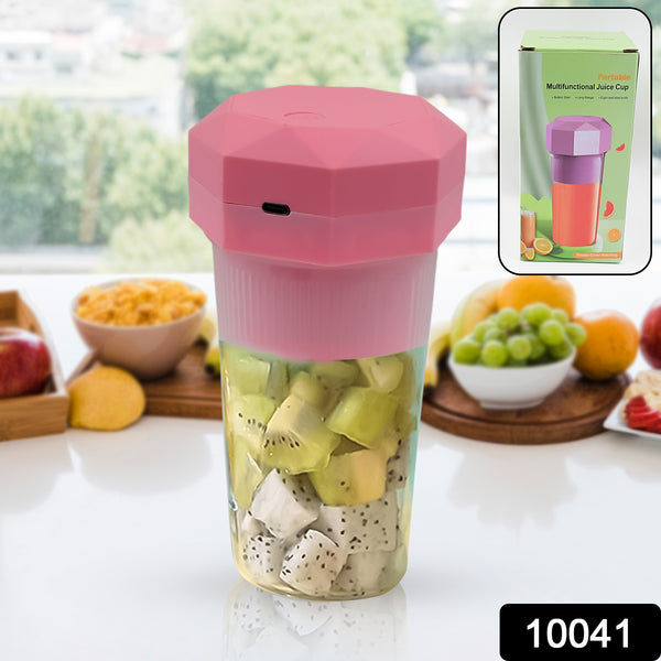 Portable Multifunctional Electric Juicer Cup Usb Juice Maker 6 Blade (350 Ml) - Trendex