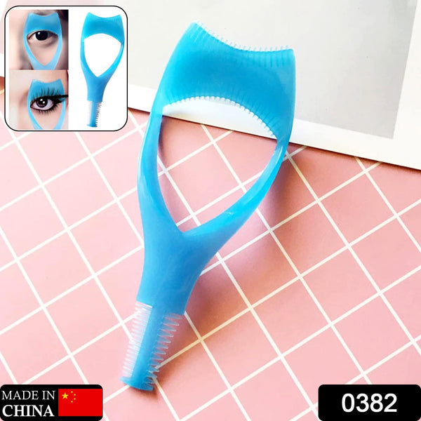 0382 3 In 1 Plastic Makeup Cosmetic Eyelash Tool Lash Mascara Applicator Eyelashes Guide Eyelashes Brush Curler Comb Eye Makeup Tool Female Supply (1 Pc) - Trendex