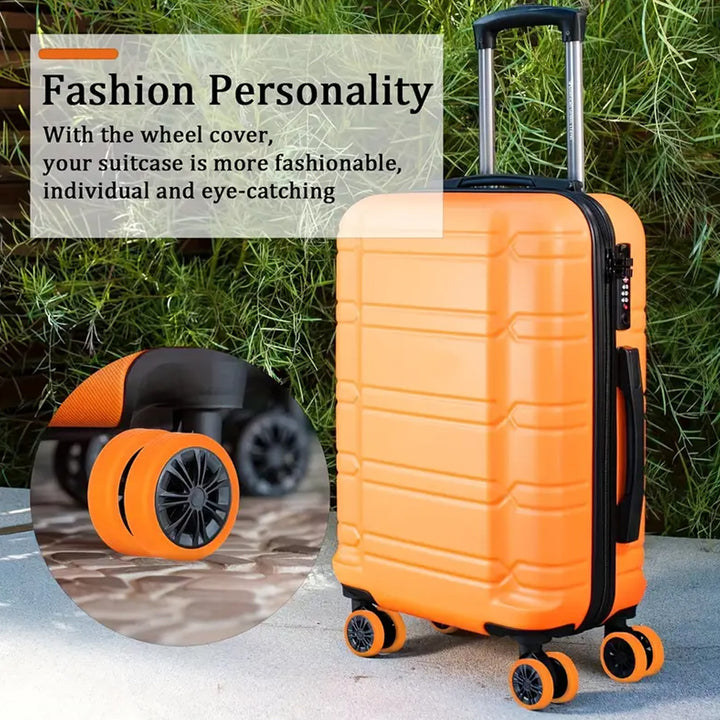 Luggage Wheel Covers 8  4 Pcs Luggage Wheel Covers For Suitcase Reduce Noise For Travel Luggage Suitcase Silicone Suitcase Wheels Cover For Protect Suitcase Wheels (8 Pcs  4 Pc Set) - Trendex