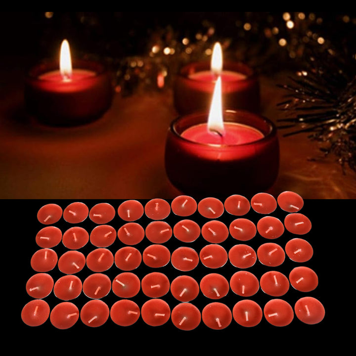 12691 Tealight Candles Set Smokeless Candles Tealight Diwali Candles For Diwali Home Decor Decoration Party Festivals For Mood Dinners Parities Home Decoration Wedding Candle (50 Pcs Set) - Trendex