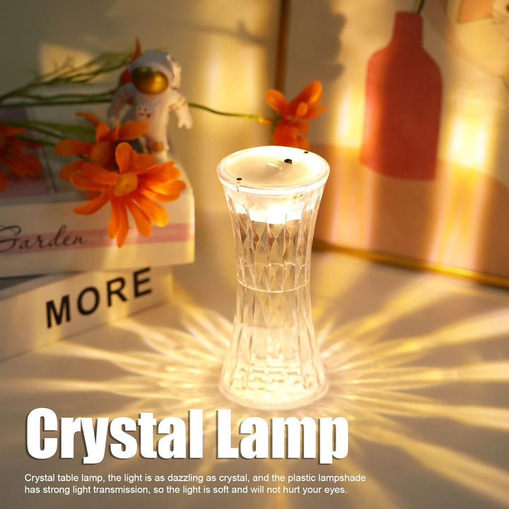 8440 Crystal Lamp Universal Night Light Soft Lighting Eye Protection For Nursery Study Bedroom Transparent Crystal Table Soft Lighting Multipurpose For Hotel For Office For Childrens Room (12pc Moq) - Trendex