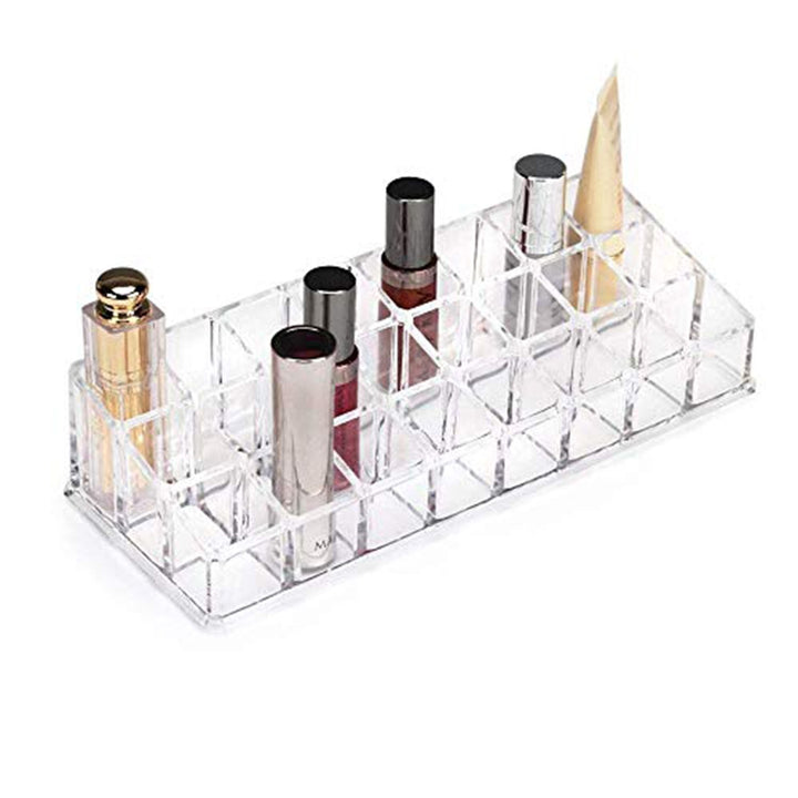 6093 Acrylic Multi Purpose Lipstick Cosmetics Stand Display Holder 24 Section - Trendex