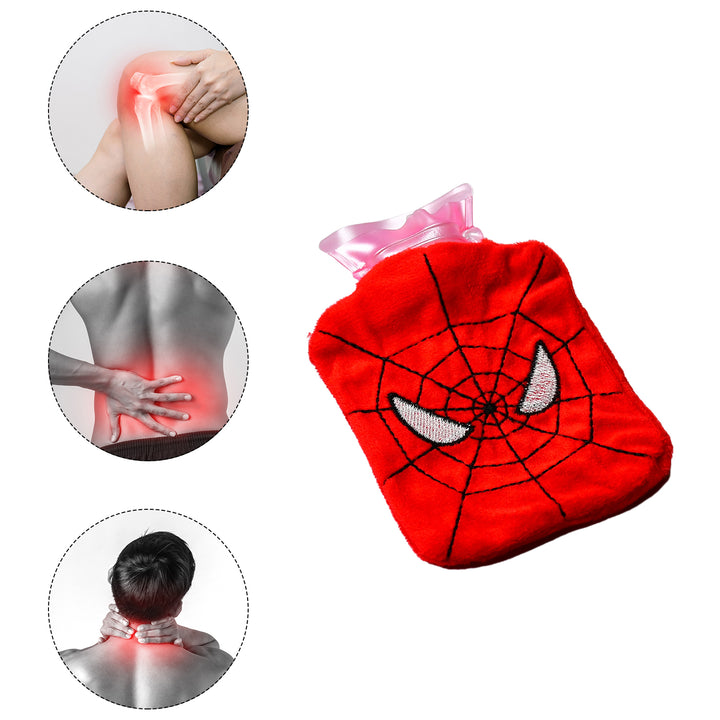 6508 Spiderman Small Hot Water Bag With Cover For Pain Relief Neck Shoulder Pain And Hand Feet Warmer Menstrual Cramps. - Trendex