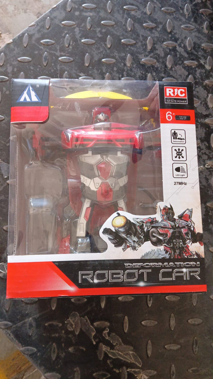 2 In 1 Automatic Robot Converted Remote Control Car With Light Scale 360drifting Deformation Robot Car Toy Kids Boys Robot Convertunique Toy For Boys (1 Pc) - Trendex
