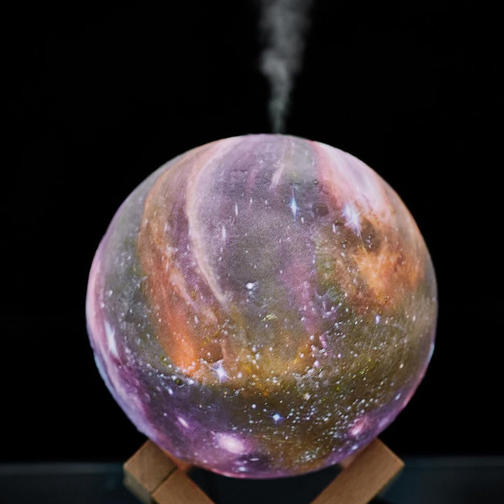 3d 2 In 1 Led Printed Moon Lamp  Aroma Diffuser (1 Pc) - Trendex