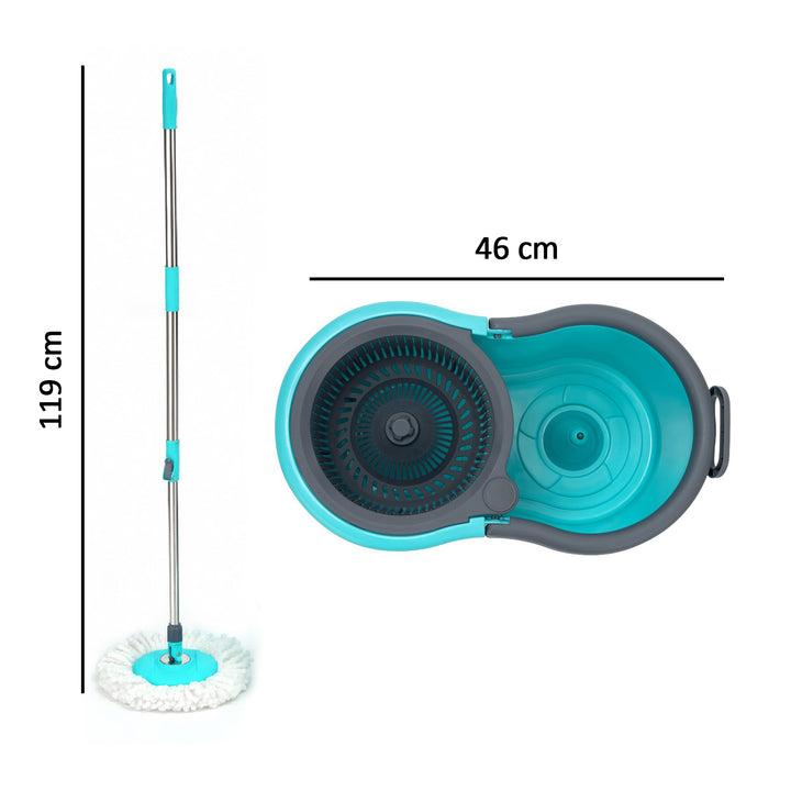 4941 Quick Spin Mop Plastic Spin Bucket Floor Cleaning Easy Wheels  Big Bucket Floor Cleaning Mop With Bucket - Trendex