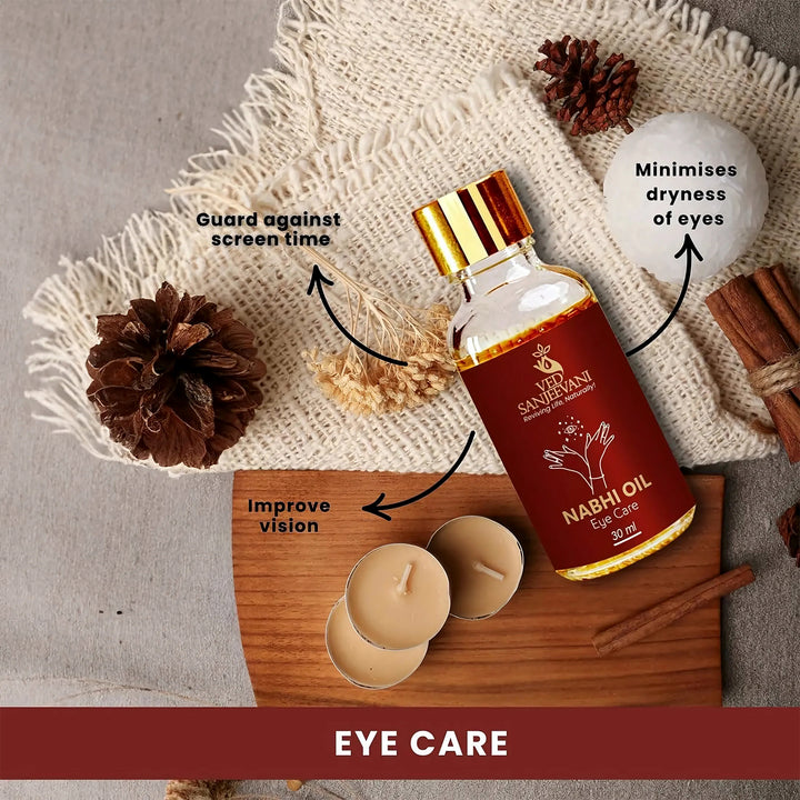 Ved Sanjeevani 100 Organic Ayurvedic Nabhi Oil For Eye Care (30ml  1 Pc) - Trendex
