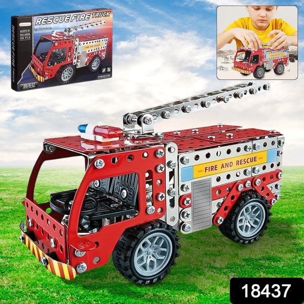 Metal Diy Fire Truck Building Blocks For Kids (Fire Truck  292pcs Of Truck Tool  1 Set) - Trendex