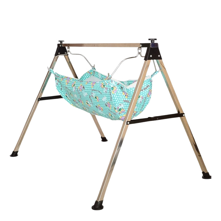 Baby Boys And Girls Portable Folding Swing Stainless Steel Stand (1 Pc) - Trendex