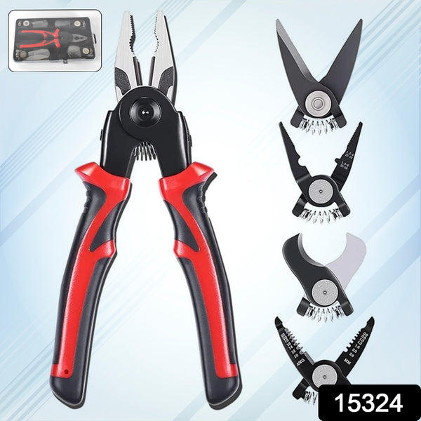 5 In 1 Wire Stripper Pliers Set Soft Grip Anti-slip Alloy Steel Cutting Gripping Stripping - Trendex