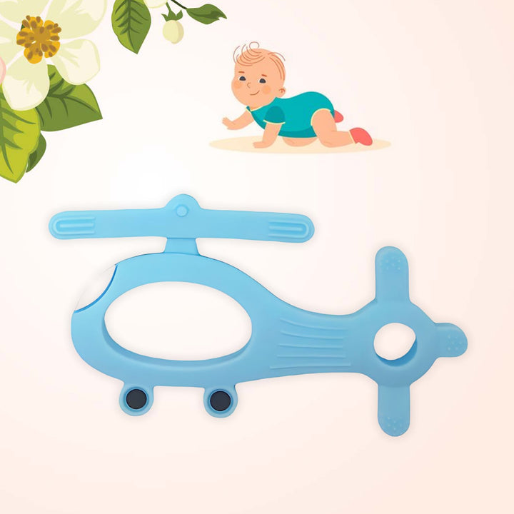 Silicone Helicopter Shape Teether For Baby (1 Pc  Mix Color) - Trendex