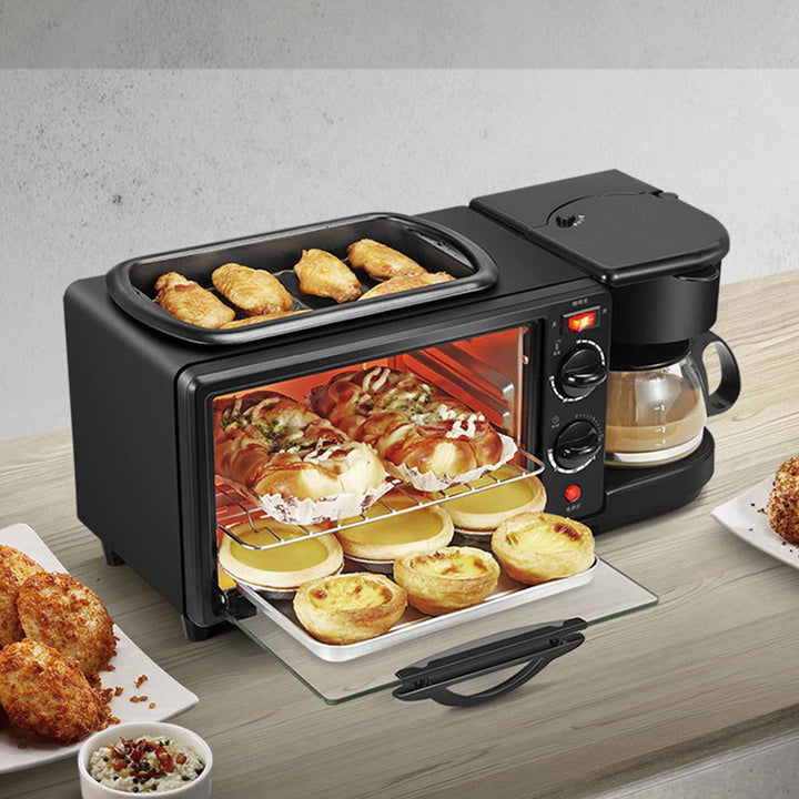 2788 3 In 1 Breakfast Maker Portable Toaster Oven Grill Pan  Coffee Maker Full Breakfast Ready At One Go - Trendex
