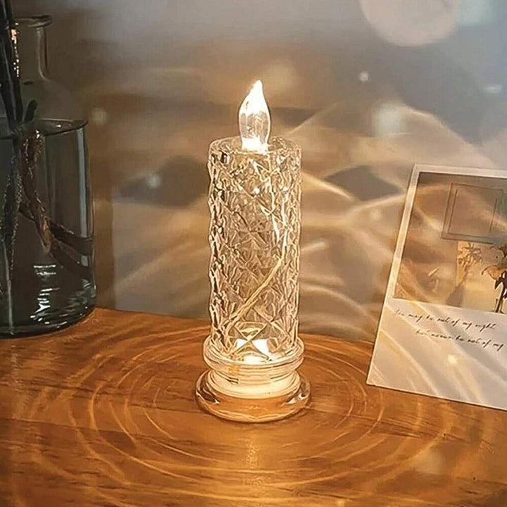 6241 Rose Candles For Home Decoration Crystal Candle Lights - Trendex