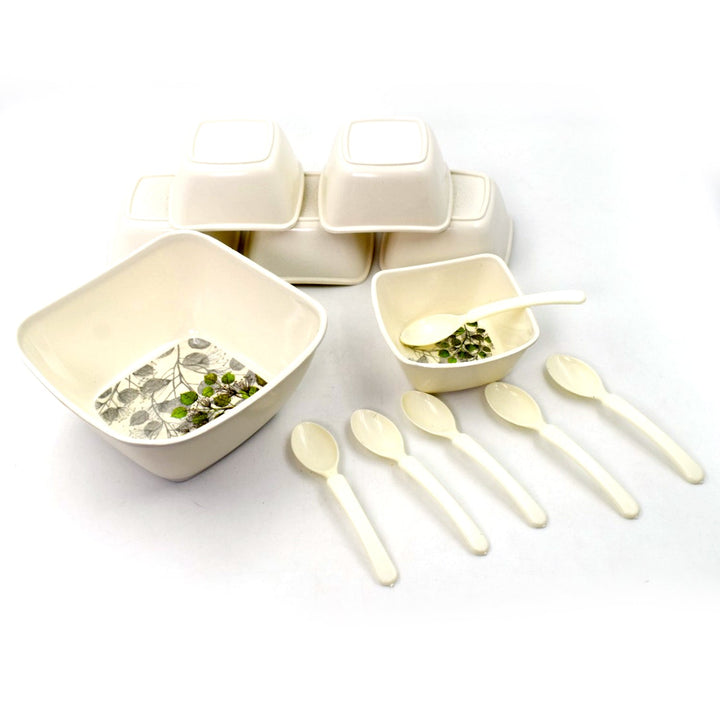 2735 13 Pc Pudding Set Used As A Cutlery Set For Serving Food Purposes And Sweet Dishes And All In All Kinds Of Household And Official Places Etc. - Trendex