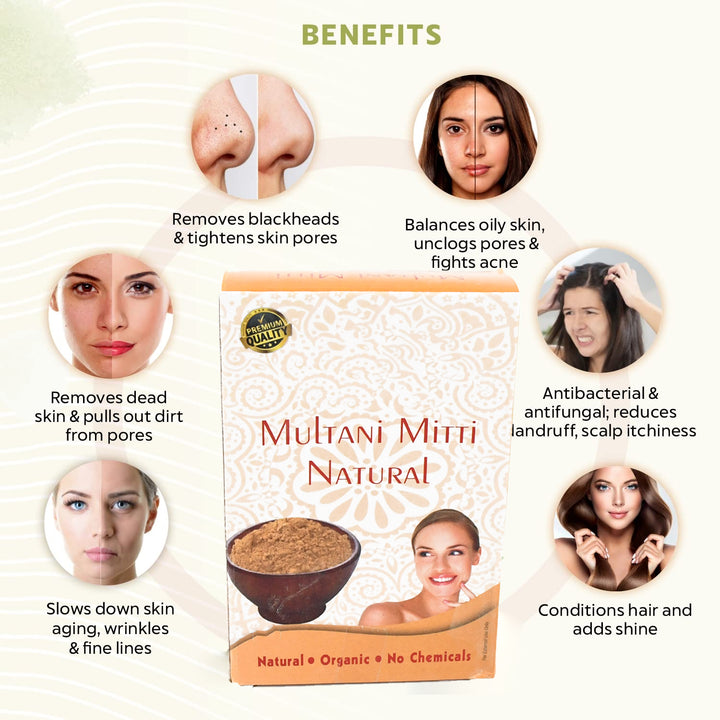 12791 100gram Herbal Tan Removing Multani Mitti Face Pack For Skin Care Age Group - Trendex