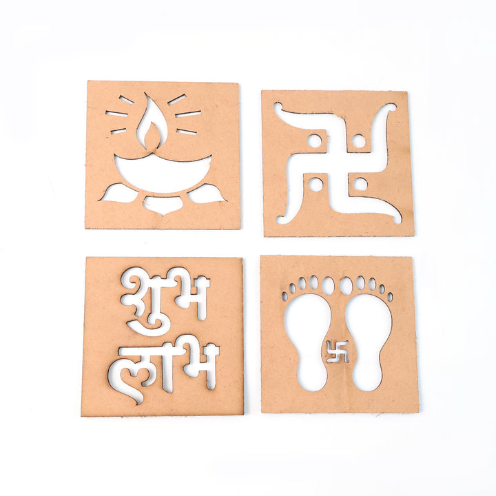 Wooden Decorative Cutouts (Mix Design  4 Pc) - Trendex