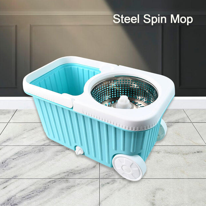 Apex Magic 360 Spin Mop Cleaning System With Stainless Steel Spinner - Trendex