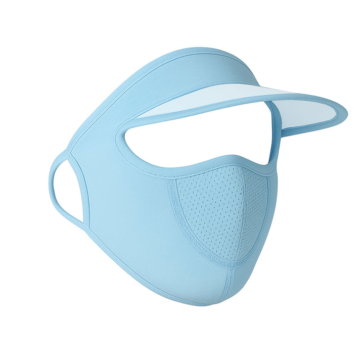 Womens Full Face Uv Protection Cap With Built-in Mask And Wide Brim Visor  Breathable (1 Pc) - Trendex