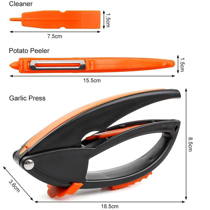 Multifunctional Garlic Press Garlic Mincing  Crushing Tool (1 Pc) - Trendex