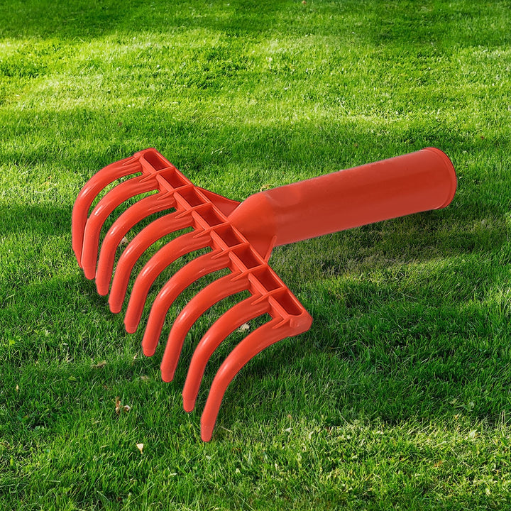 Heavy Duty Plastic Garden Hand Rake  9-tooth Cultivator Tool (1 Pc) - Trendex